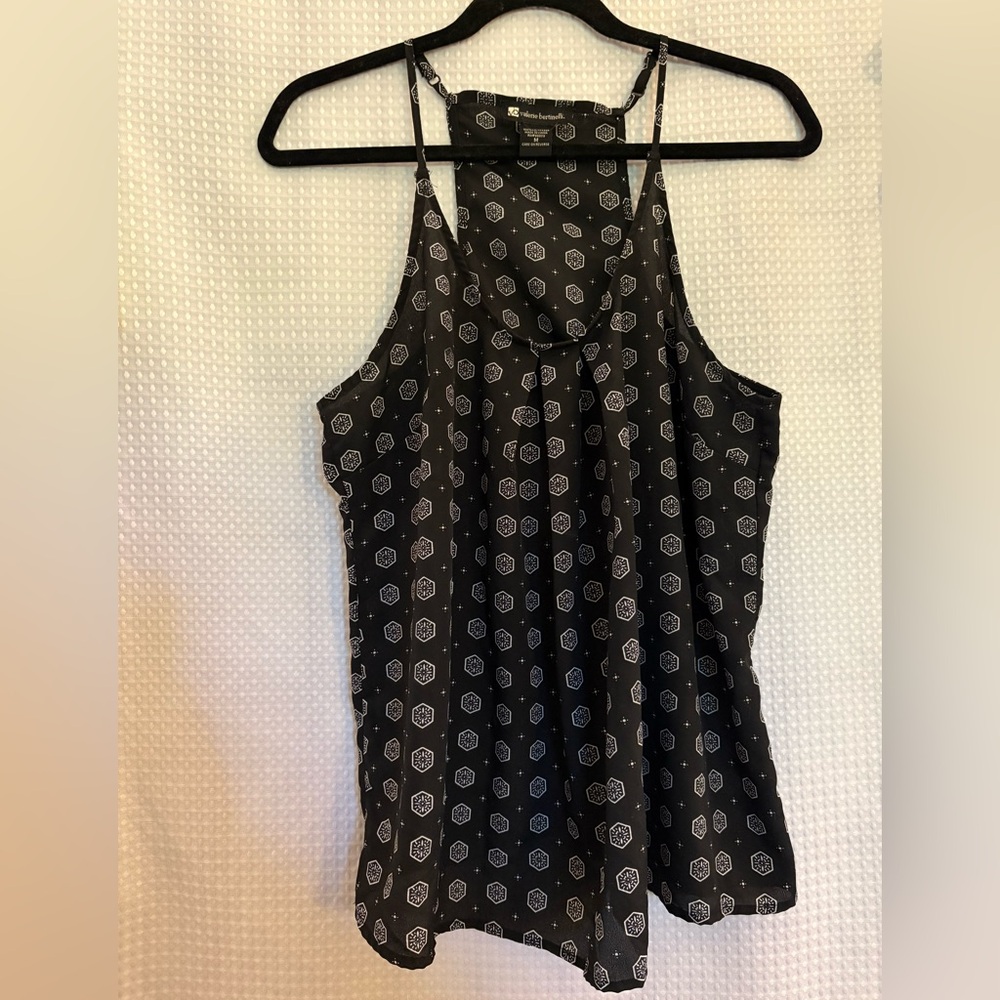 Valerie Bertinelli Black and White Sleeveless Camisole